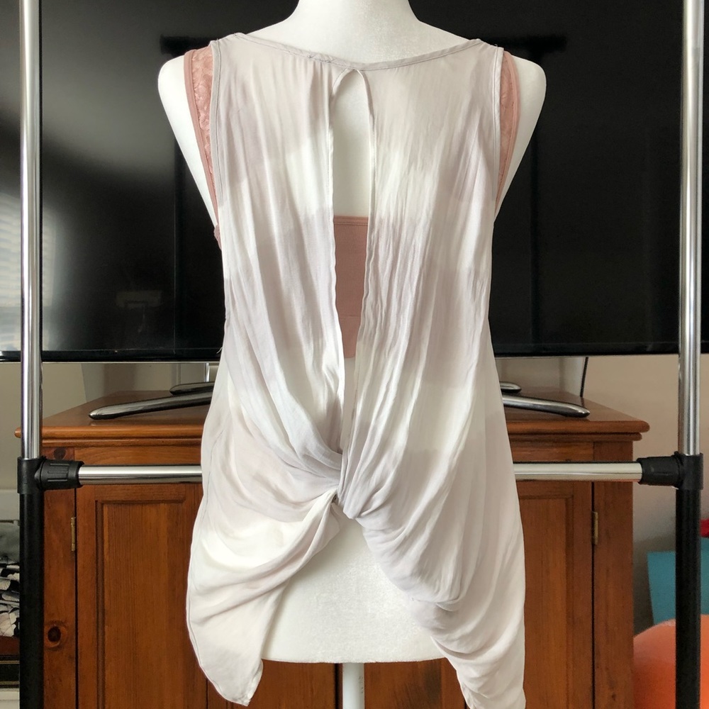 Free People flowy open back Top